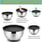 Silicone Bottom Thickened With Lid Cooking Basin Stainless Steel Egg Beating Basin Salad Mixing Bas
