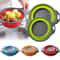 Round Folding Drain Basket Fruit Vegetable Washing Basket Foldable Strainer Colander Collapsible Dr