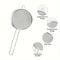 Stainless Steel Fine Mesh Food Strainer Sifter With Handle Flour Sieve Sifter For Baking Juice And