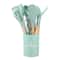 Silicone Kitchenware NonStick Cookware Set Wooden Handle Cooking Utensils Spatula Shovel Egg Beater 8