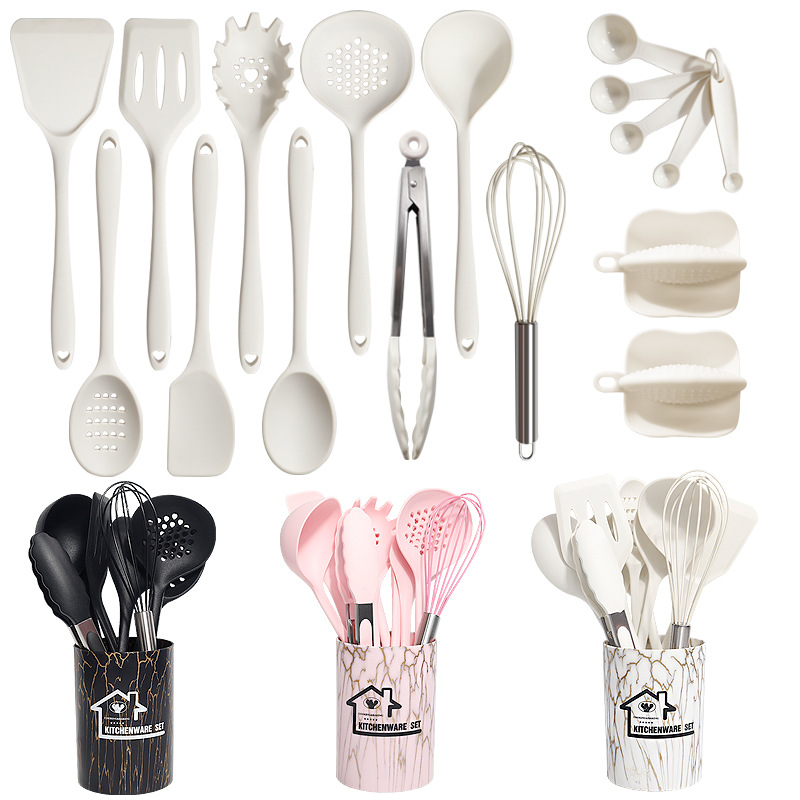Kitchenware Utensils Set, Heat Resistant Non-stick Silicone Cookware, Spatula, Egg Shovel Beater, Kitchen Cooking Tools