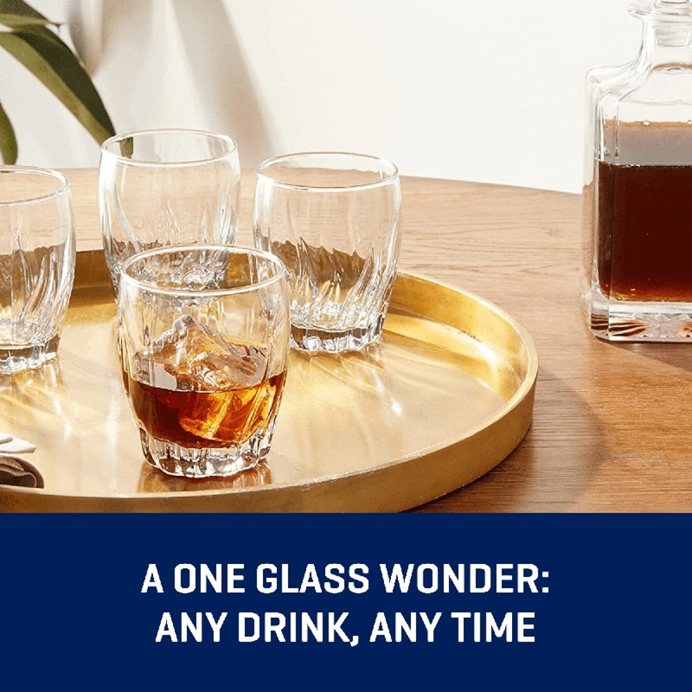 12 Piece Clear Glassware Set Durable Highball Rocks Glasses Dishwasher Safe Ideal For Home Parties 3