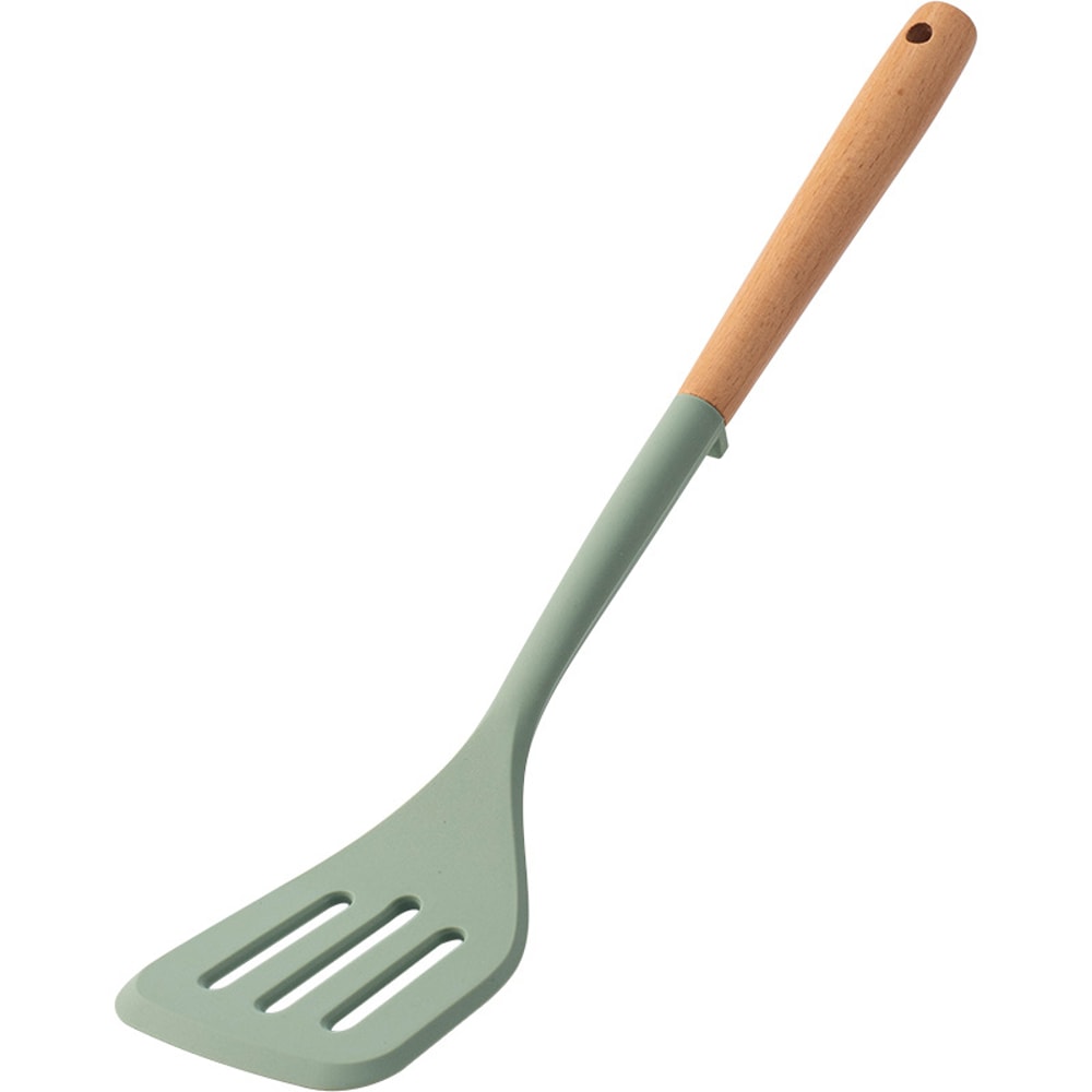 Silicone Spatula For Non Stick Pan Wooden Handle Heatresistant Silicone Cooking Spoon Kitchen Tool 8