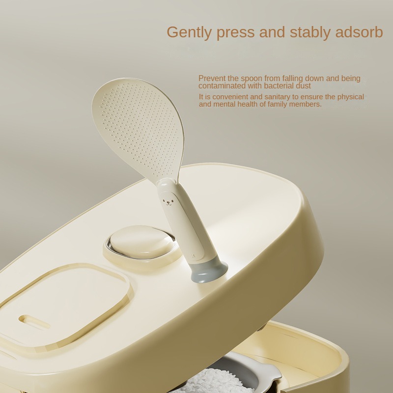 New Suction Cup Rice Spoon HeatResistant StandUp Design NonStick For Rice Making And Serving 2