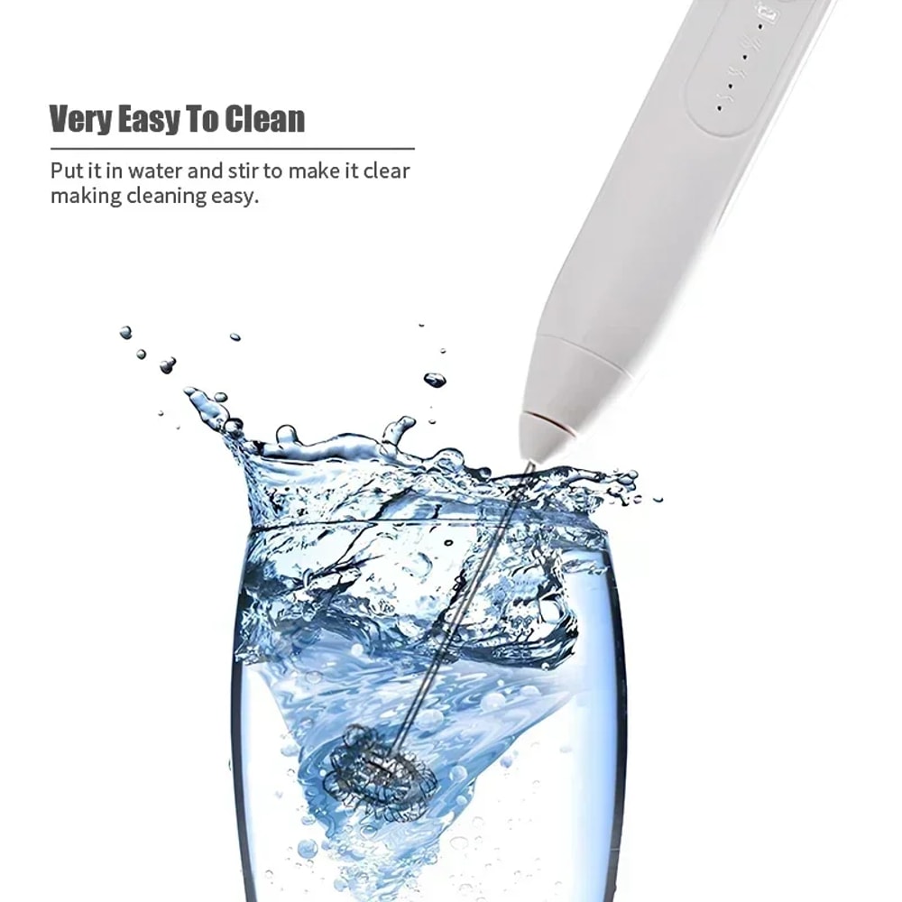 Portable USB Electric Egg Beater Household Kitchen Handheld Egg White Frother Coffee Whipping Foam 5