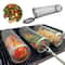 HighQuality Circular Stainless Steel Rolling BBQ Basket Sturdy Wire Mesh Cylinder Ideal For Outdoor 0