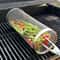 HighQuality Circular Stainless Steel Rolling BBQ Basket Sturdy Wire Mesh Cylinder Ideal For Outdoor 5