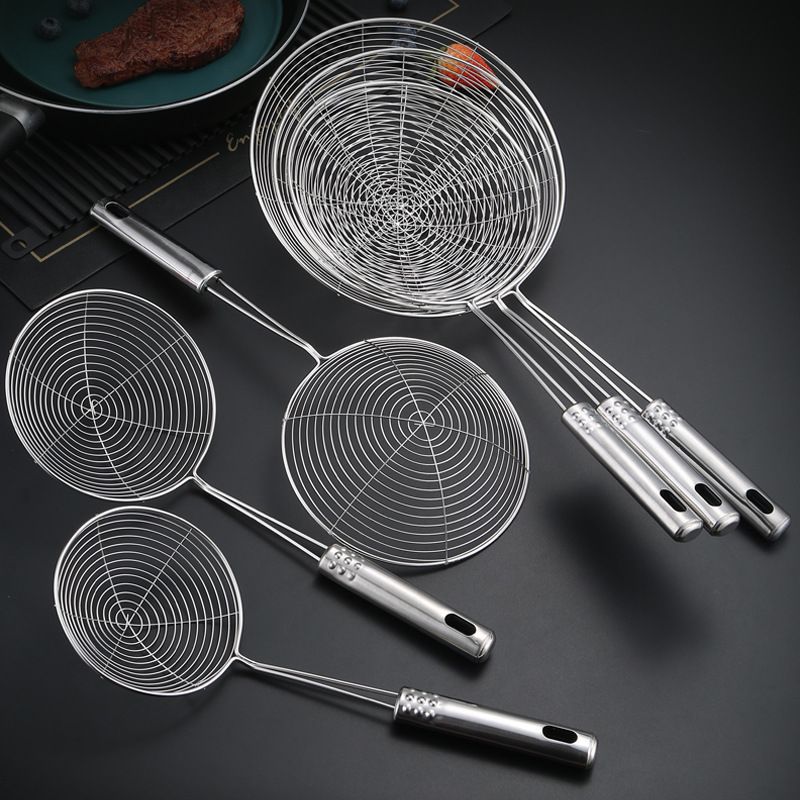 Stainless Steel Colander Large Fried Strainer Household Noodle Dumpling Hot Pot Filter Screen Pearl 1