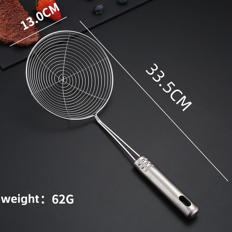 Stainless Steel Colander Large Fried Strainer Household Noodle Dumpling Hot Pot Filter Screen Pearl 3