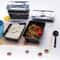 Thick Disposable Takeaway Lunch Box Microwave Heated Rectangular Black Plastic Bowl Food Packaging 0