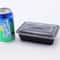 Thick Disposable Takeaway Lunch Box Microwave Heated Rectangular Black Plastic Bowl Food Packaging 3
