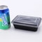 Thick Disposable Takeaway Lunch Box Microwave Heated Rectangular Black Plastic Bowl Food Packaging 3