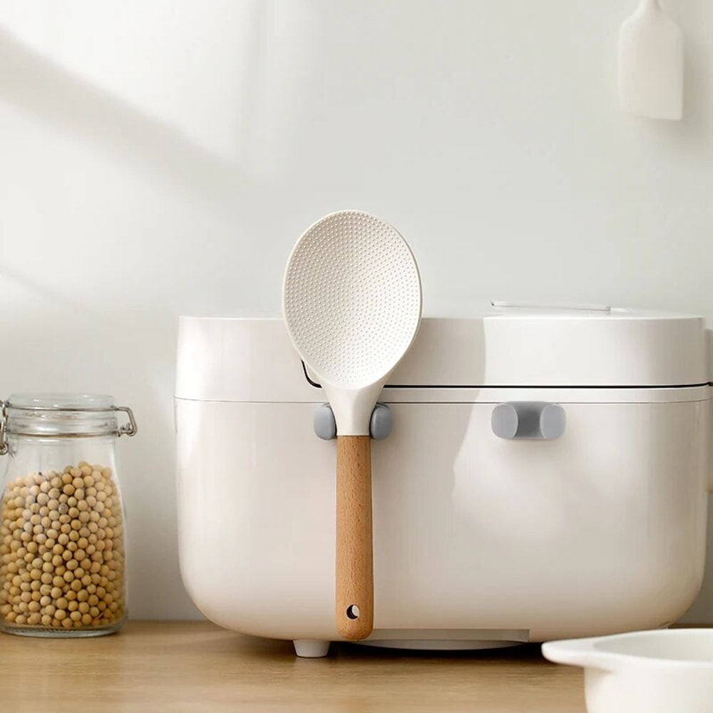 Rice Spoon Holder Silicone Storage Rack WallMounted Cooker Spoon Shelf Kitchen Placement Rack 5