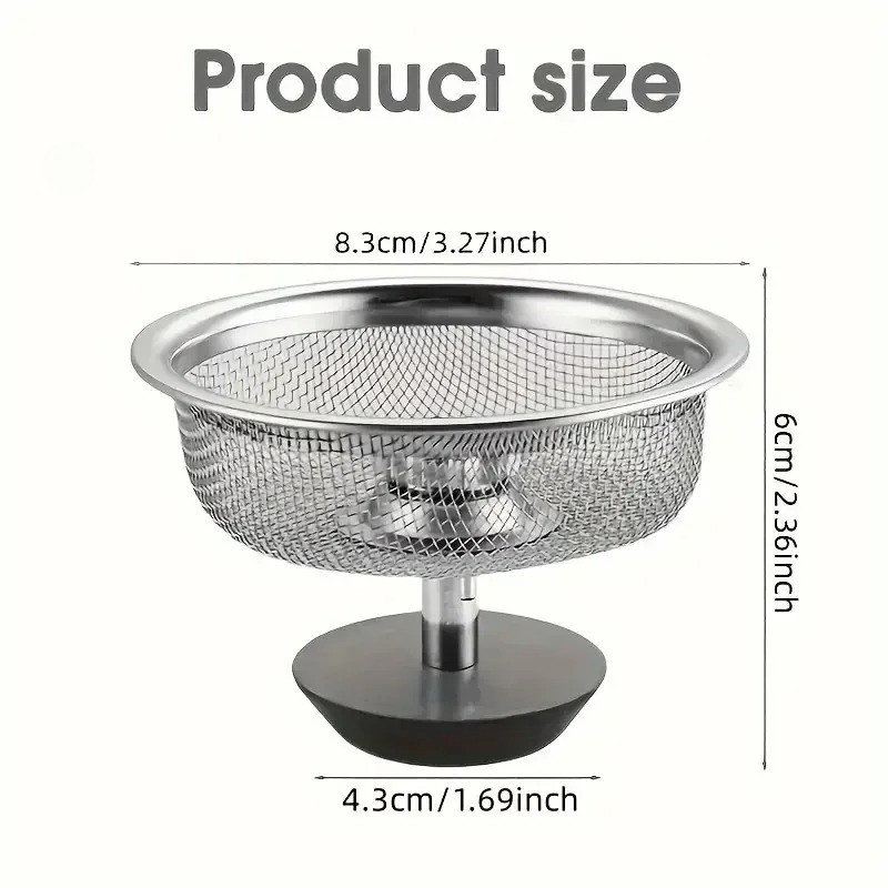 Stainless Steel Kitchen Sink Filter Garbage Residue Hair Catcher Bathtub Drain Protector For Food R 2