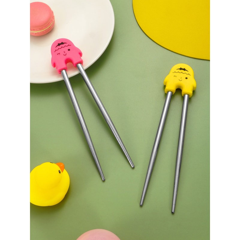 Cartoon Practice Chopsticks for Children, Special Dining Chopsticks, Beginners Training, Removable and Recyclable, Fun