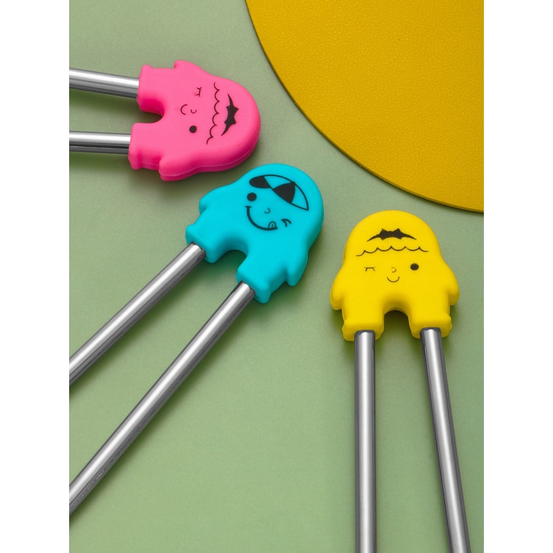 Cartoon Practice Chopsticks for Children, Special Dining Chopsticks, Beginners Training, Removable and Recyclable, Fun