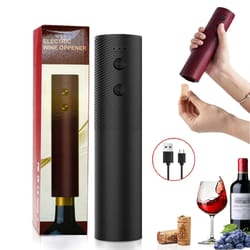 electric wine bottle opener, automatic red wine corkscrew, rechargeable one-click button wine tools, kitchen products