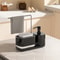 Dual Soap Dispenser With Sponge And Dishcloth Holder Kitchen Hand Dish Soap Dispenser With Tray Mul