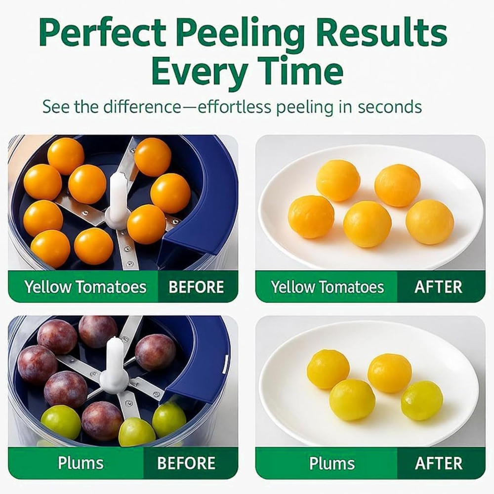 Automatic Grape Peeler, Electric Garlic Peeler, Rechargeable Fruit Kitchen Tool, Smart Commercial Fruit Machine