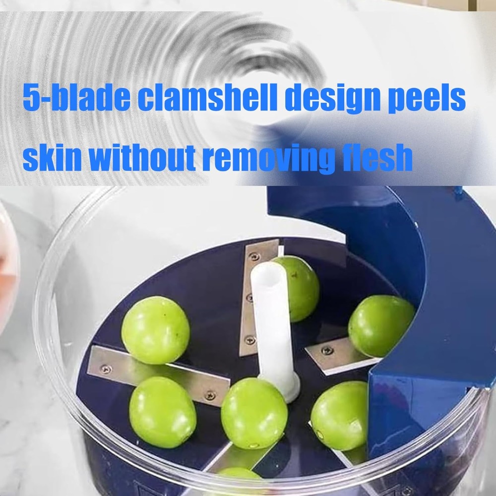 Automatic Grape Peeler, Electric Garlic Peeler, Rechargeable Fruit Kitchen Tool, Smart Commercial Fruit Machine