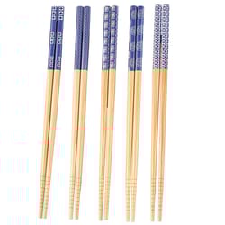 natural bamboo chopsticks, pairs wooden reusable tableware, traditional handmade retro gift