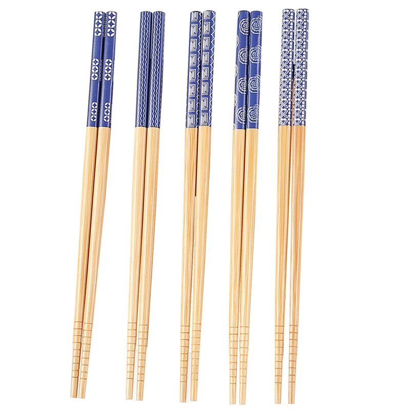 Natural Bamboo Chopsticks Pairs Wooden Reusable Tableware Traditional Handmade Retro Gift 0