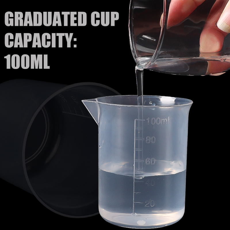 Plastic Lab Beaker Graduated Mug Beaker Measuring Cup Laboratory Volumetric Measuring Cups Kitchen 1