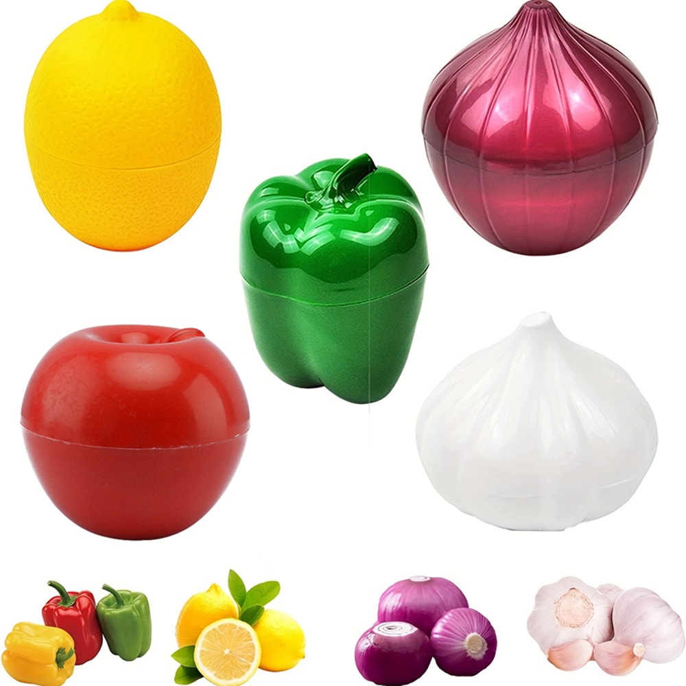 Food Box Plastic Sealed Organizer, Crisper Vegetable Containers for Onion Garlic Green Pepper, Fresh Storage Tool