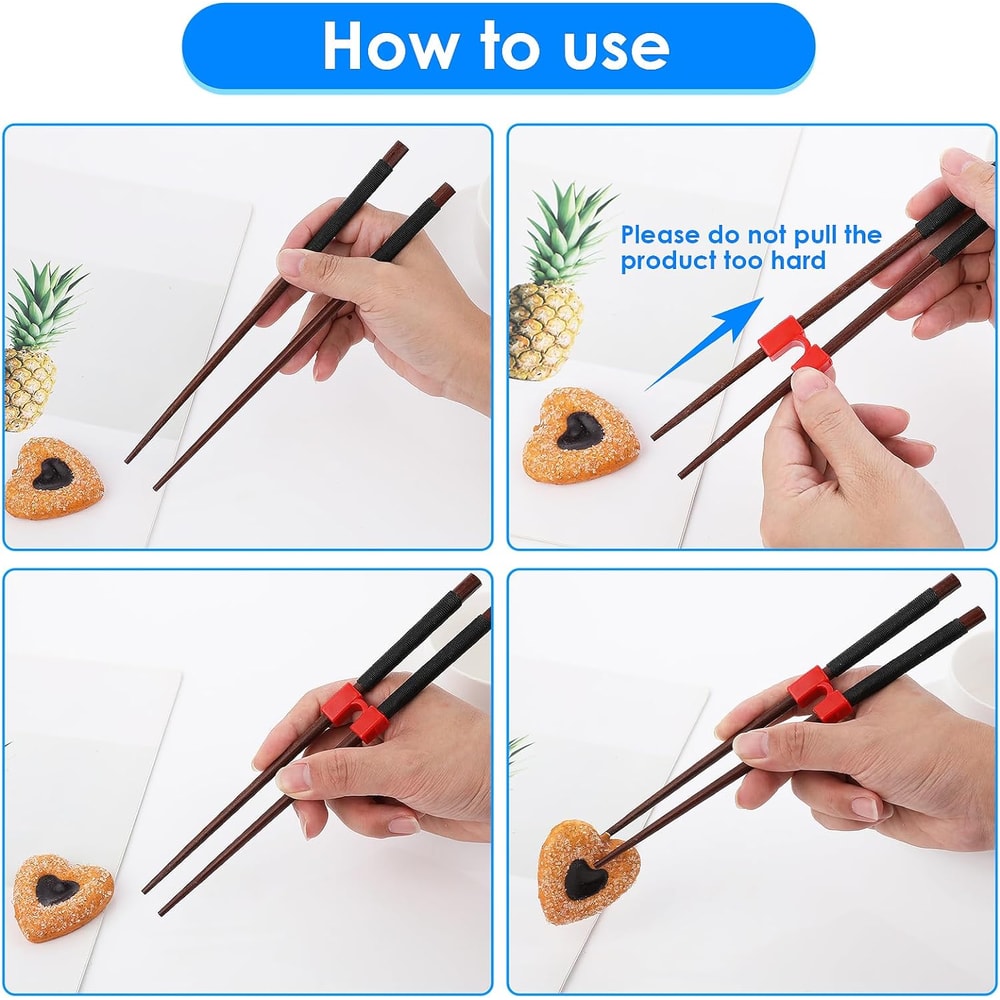 Reusable Chopsticks Helpers Training Adults Kids NonSlip Chopstick Hinges Connector Portable Practi 5