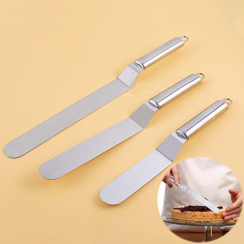 Stainless Steel Baking Pastry Tools Portable Cream Spatula Cake Butter Kitchen Pastry Cake Decorati 0