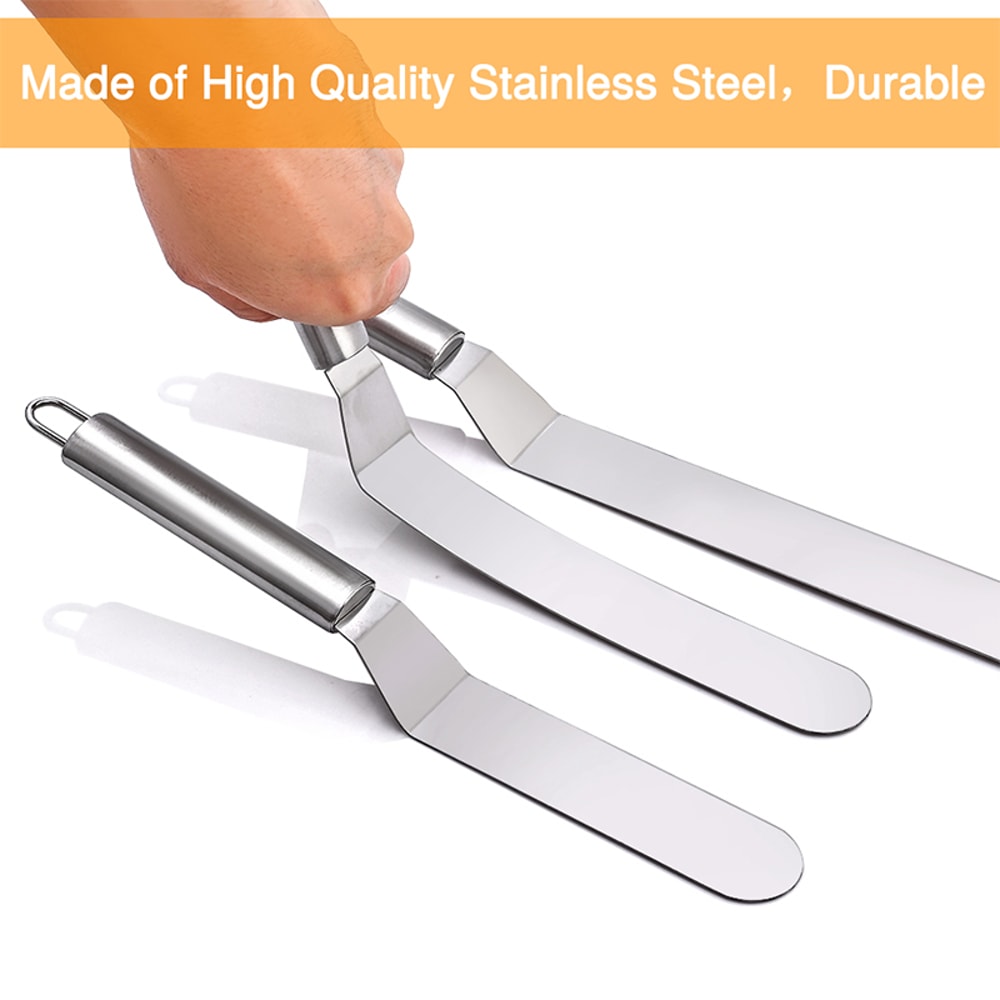 Stainless Steel Baking Pastry Tools Portable Cream Spatula Cake Butter Kitchen Pastry Cake Decorati 4