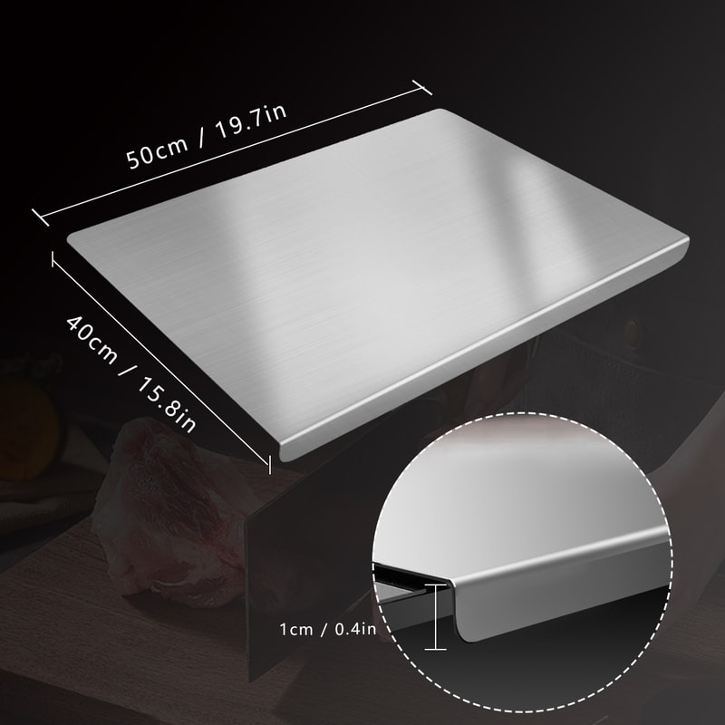 Stainless Steel Cutting Board Butcher Block For Kitchen Household Rolling Board Meal Prep Food Prep 7
