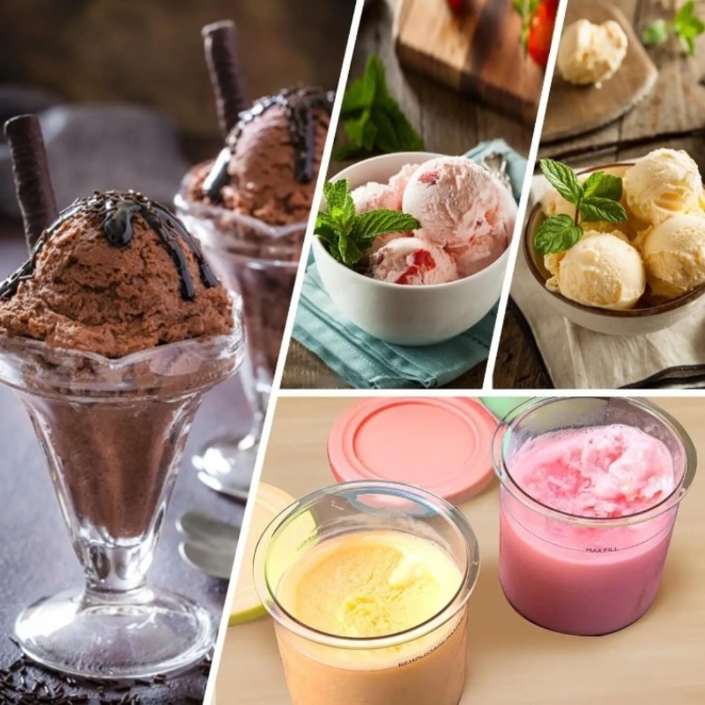 Kitchen Summer Storage Ice Cream Cups Ice Cream Storage Jars With Sealed Lids Summer Kitchen Suppli 1