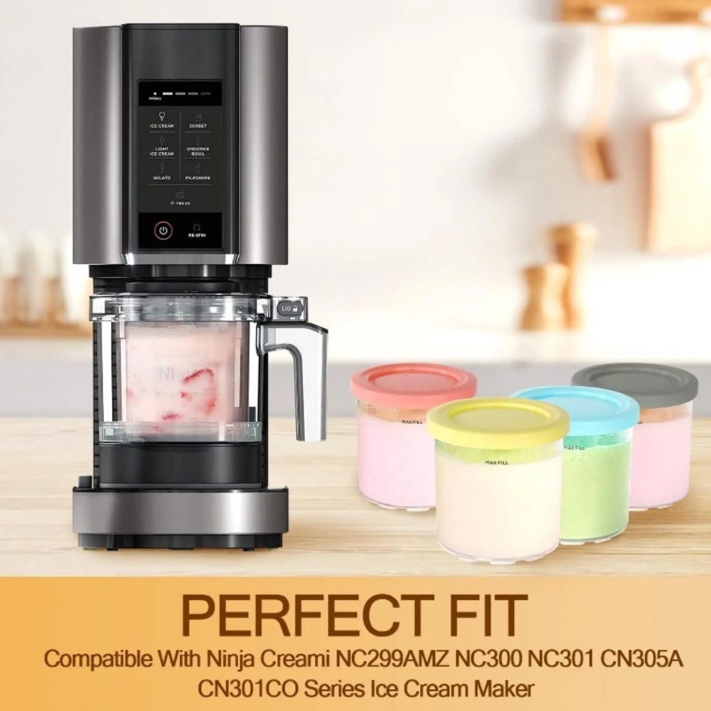 Kitchen Summer Storage Ice Cream Cups Ice Cream Storage Jars With Sealed Lids Summer Kitchen Suppli 2