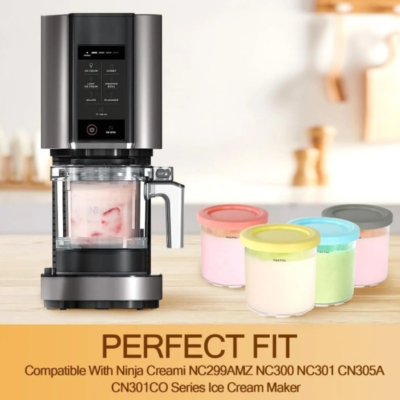 Kitchen Summer Storage Ice Cream Cups Ice Cream Storage Jars With Sealed Lids Summer Kitchen Suppli 2