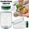 Portable Plastic Salad Pod Container With Leak Proof Oats Container Reusable Fresh Salad Bowl Meal 1