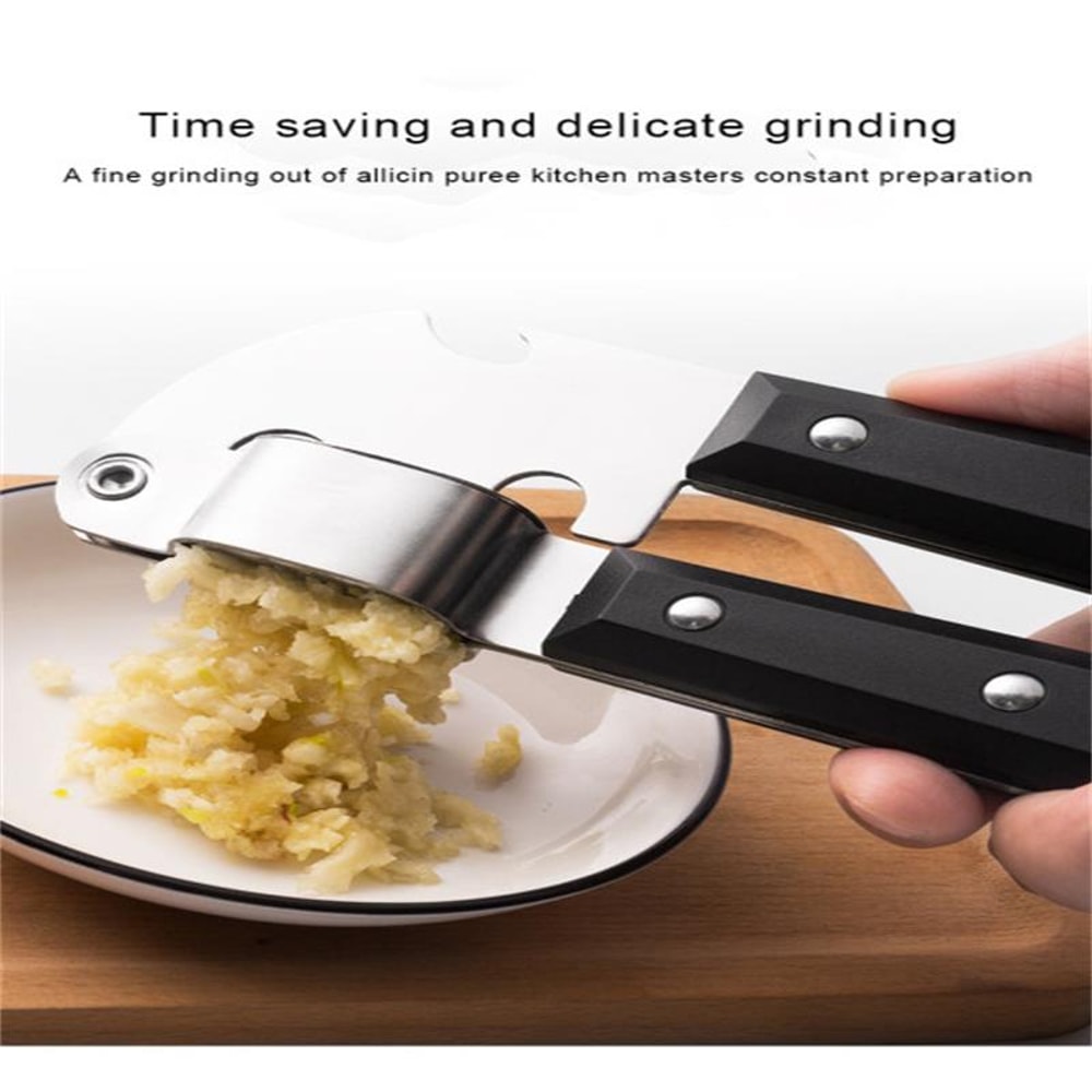 Black Stainless Steel Garlic Press Manual Garlic Press For Household Kitchen Creative Garlic Crushi 2