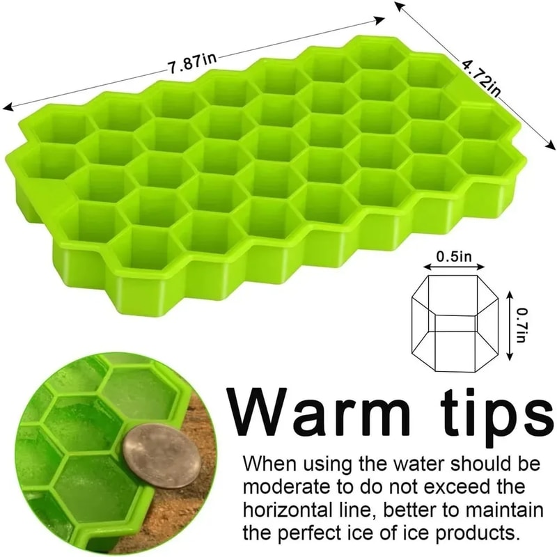 Ice Cube Mold Reusable Silicone Ice Cube Mold BPA Free Ice Cream Maker With Lids DIY Popsicle Mold 5