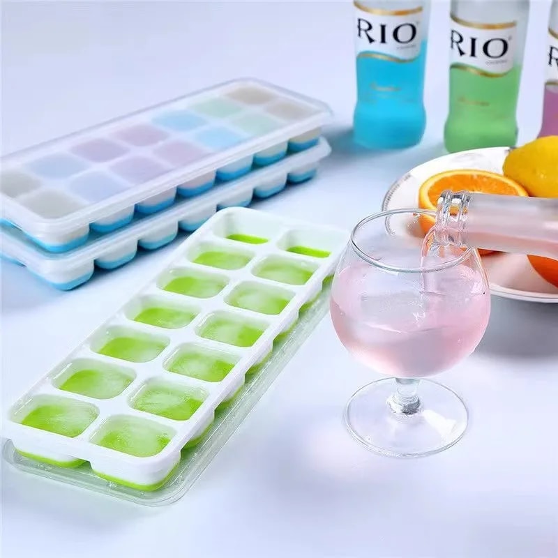 Ice Cube Tray Silicone Mold, Square Ice Cube Tray Maker, Non-toxic Durable Ice Blocks for Bar Pub Wine, Ice Cube Mold