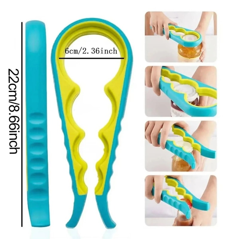 Kitchen Jars Opener, Universal Bottle Cap Opener, Effortless Jar Opener for Easy Open Bottles and Lids