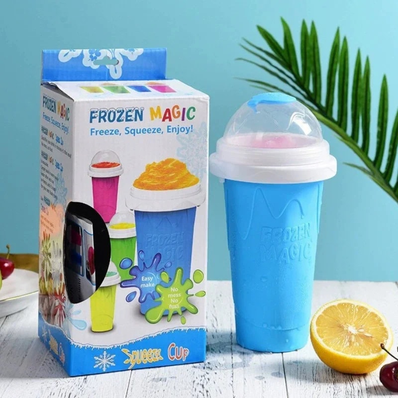 Quick-Frozen Slushy Maker Cup, Summer Pinch Cups for Homemade Smoothies, Juice, Ice Cream, Summer Squeeze Beker Kitchen