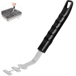 universal grill grate lifter tool, cast iron grid lever lock, lifting gripper handle clip for barbecue grilling cooling
