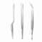 Stainless Steel Chef Tweezers Set with Serrated Tips, Cooking Tongs, Perfect Kitchen Tools for BBQ, Plating Serving
