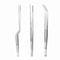 Stainless Steel Chef Tweezers Set with Serrated Tips, Cooking Tongs, Perfect Kitchen Tools for BBQ, Plating Serving
