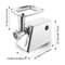 Meat Grinder Electric Meat Mincer Sausage Stuffer Maker Heavy Duty Mincer For Home Kitchen Commerci 3