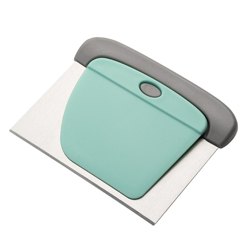 Dough Scraper Set, Stainless Steel Pastry Scraper for Bread, Cake, Pizza, Baking, Flexible Bowl Scraper Tools, Baking