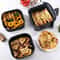 Reusable Air Fryer Silicone Liners, Square Non Stick Basket Mat Air Fryer, Oven, Microwave Baking, Airfryer Accessories