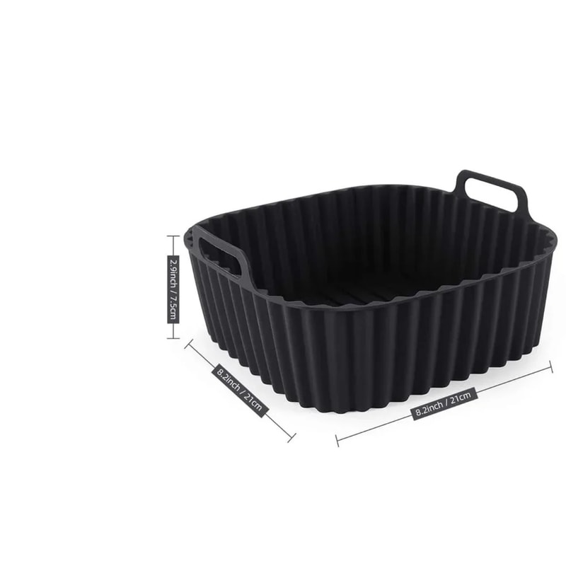 Reusable Air Fryer Silicone Liners, Square Non Stick Basket Mat Air Fryer, Oven, Microwave Baking, Airfryer Accessories