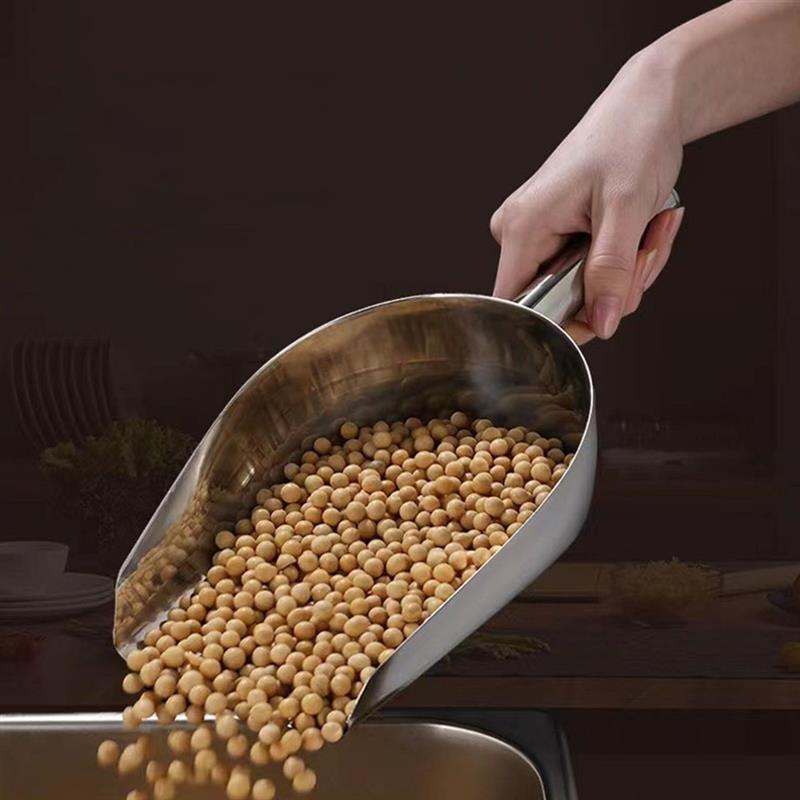 Stainless Steel Scoop, Kitchen Candy Flour Nut Scoop, Dry Food Shovelling, Buffet Party Grain Food Storage