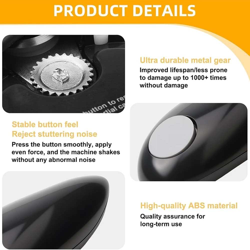 Electric Can Opener, Tin Opener for Arthritis Hands, Automatic Can Opener, Hand-Free, One-Touch Switch Button Kitchen
